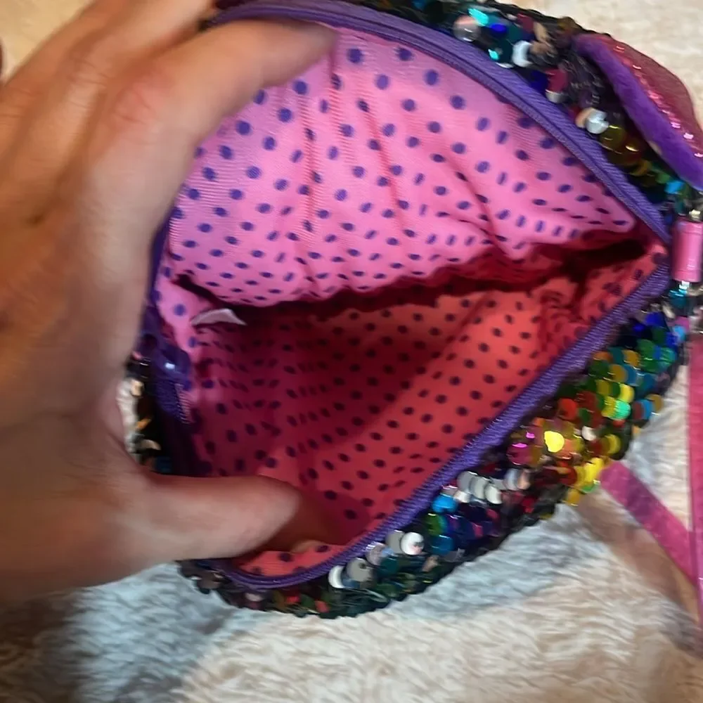 TY sparkly sequin teddy bear purse
